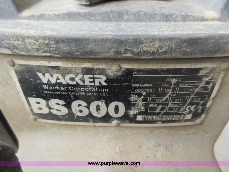 image for item AC9266 Wacker BS600 tamper