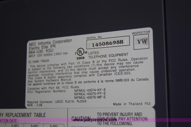 image for item BM9181 NEC Electra elite phone system