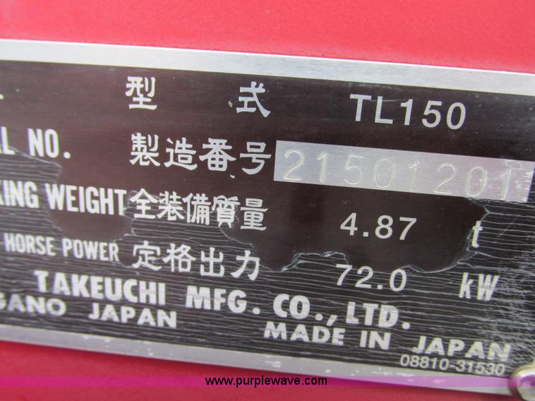 image for item G6532 2004 Takeuchi TL150 skid steer