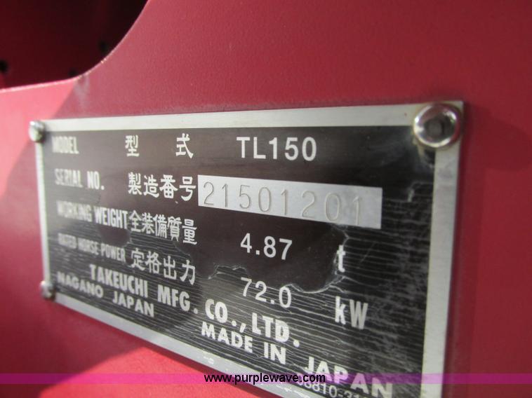 image for item G6532 2004 Takeuchi TL150 skid steer