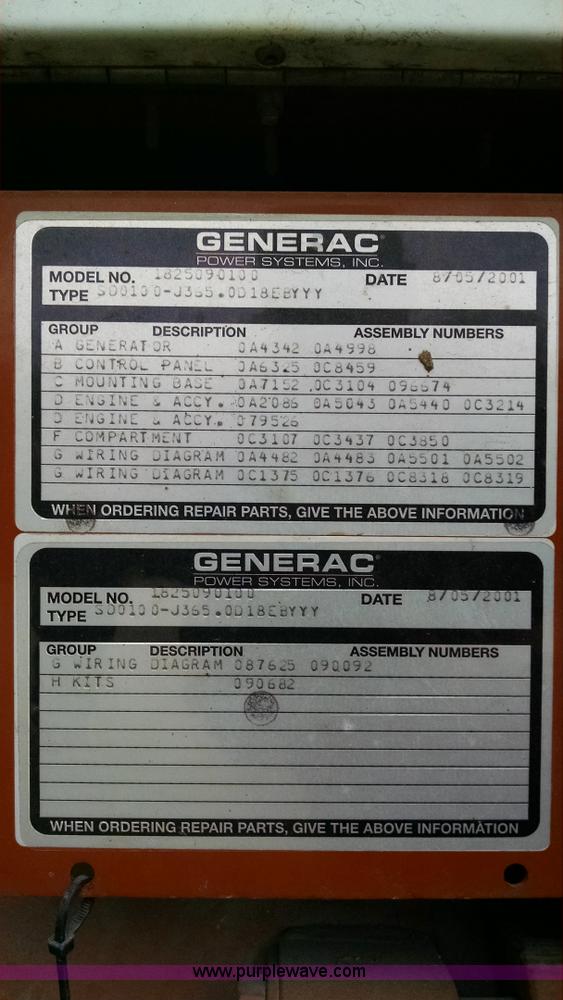 image for item G6617 Generac 2000 Series generator