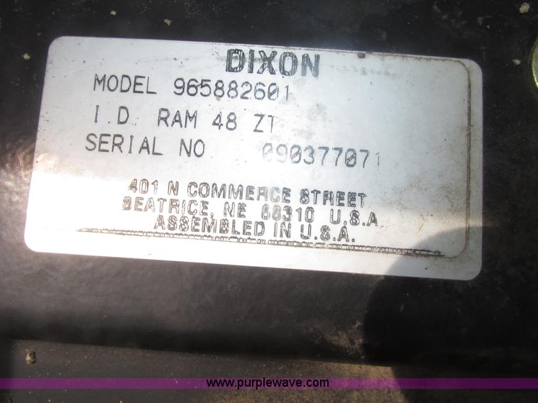 image for item H4673 Dixon Ram ZTR lawn mower