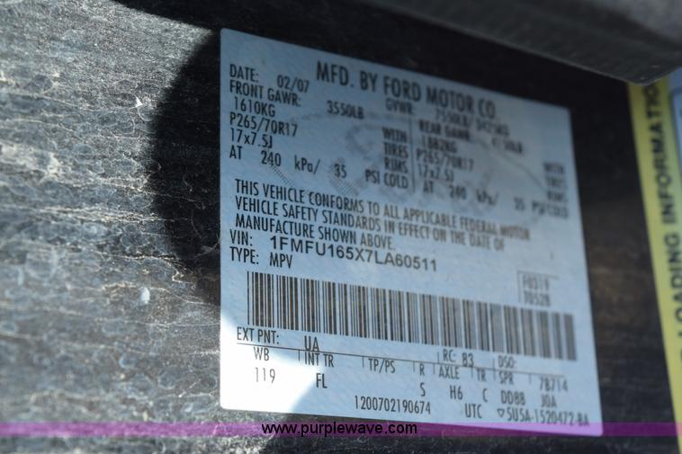 image for item H5143 2007 Ford Expedition SUV