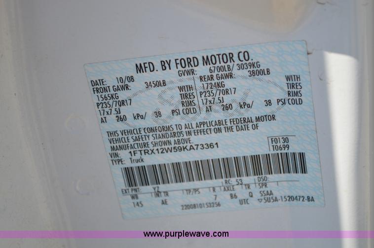 image for item I4584 2009 Ford F150 pickup truck