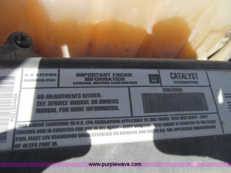 image for item K5559 2003 Chevrolet Silverado 2500HD LS pickup truck