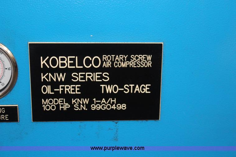 image for item K6827 Kobelco KNW Series rotary screw air compressor