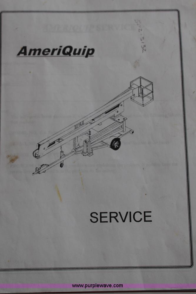 image for item K6999 1999 Ameriquip Eagle 42 towable boom lift