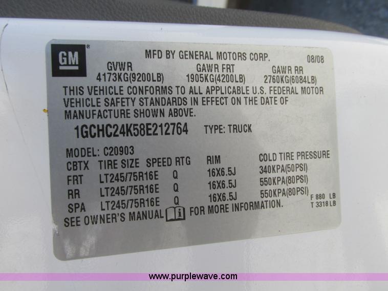 image for item R9277 2008 Chevrolet Silverado 2500HD pickup truck