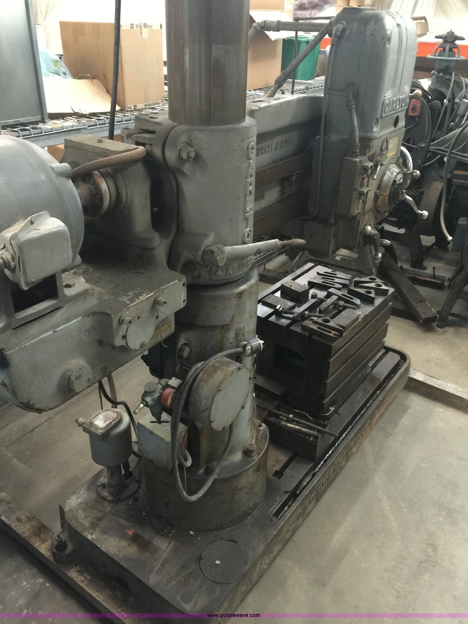 Carlton Machine radial arm drill press in Olathe, KS Item D1453 sold Purple Wave