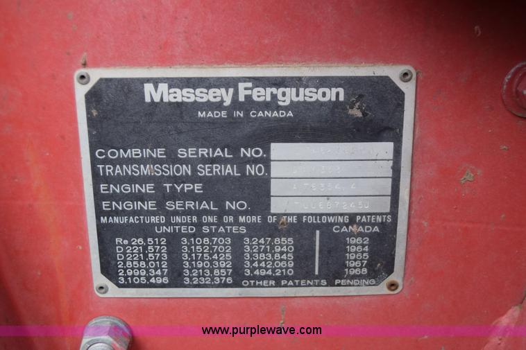 image for item E6358 Massey-Ferguson 860 combine