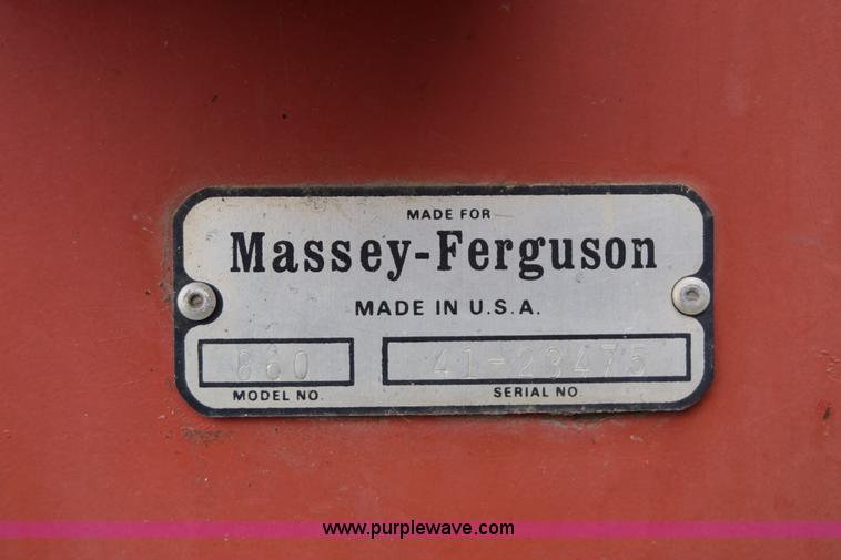 image for item E6358 Massey-Ferguson 860 combine