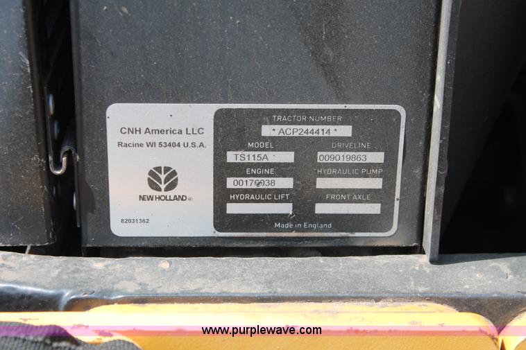image for item H5821 2005 New Holland TS115A MFWD tractor