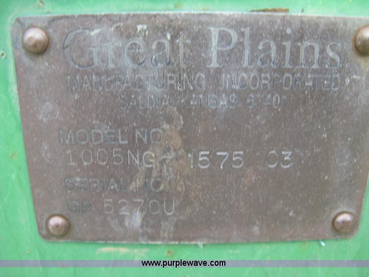 image for item H8592 2001 Great Plains 1005NG no-till drill