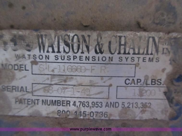 image for item I4591 Watson-chalin SL-116669-FR steerable tax axle