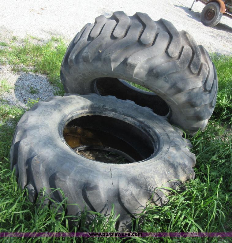 image for item I4599 (2) Goodyear 17.5-25 tires