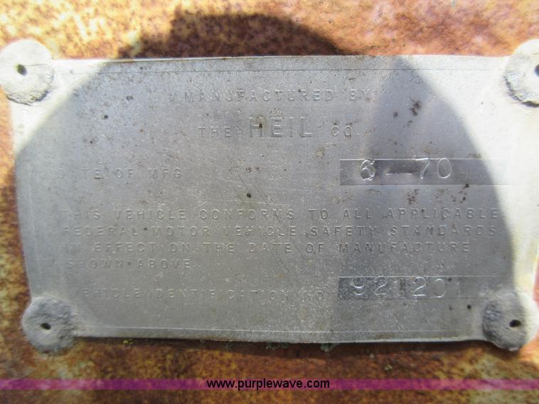 image for item I4602 1970 Heil tanker trailer