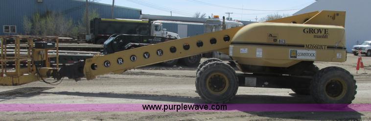 image for item A8791 1999 Grove MZ66DXT boom lift