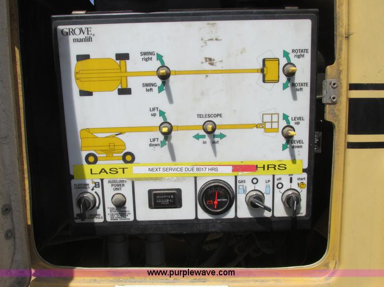 image for item A8791 1999 Grove MZ66DXT boom lift