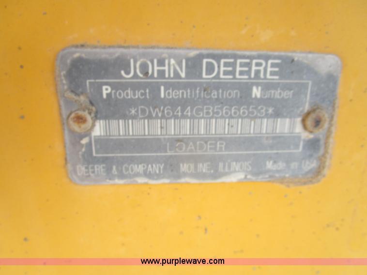image for item D2415 1998 John Deere 644G wheel loader