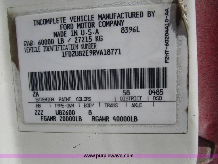 image for item D2430 1994 Ford L8000 mixer truck