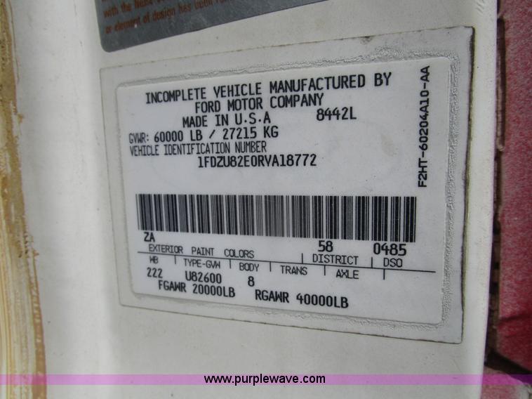 image for item D2431 1994 Ford L8000 mixer truck