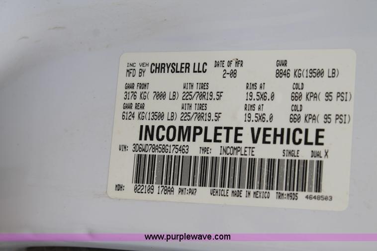 image for item H1517 2008 Dodge Ram 5500 Quad Cab utility truck