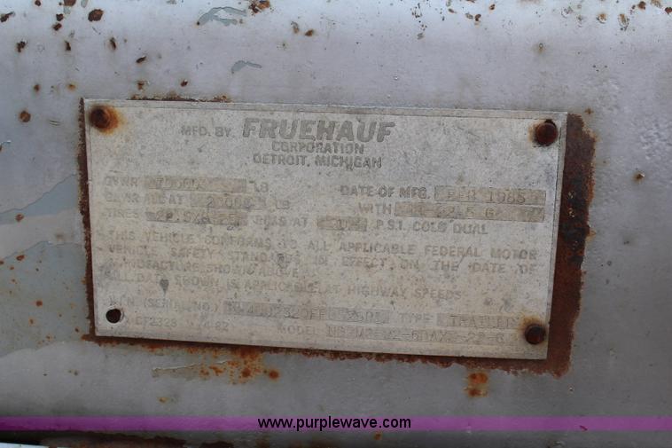 image for item H2664 1985 Freuhauf aluminum end dump trailer