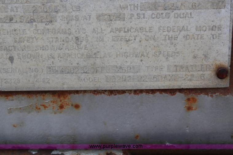 image for item H2664 1985 Freuhauf aluminum end dump trailer