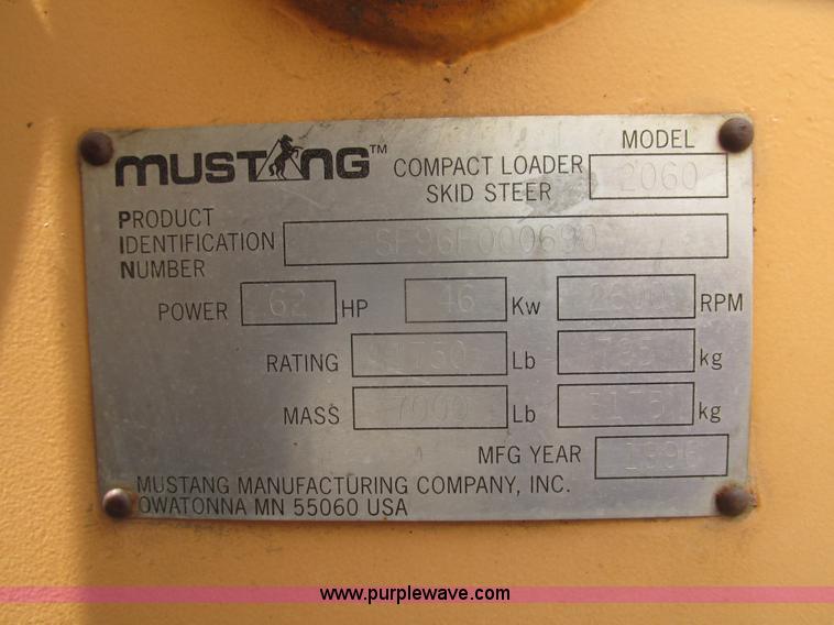 image for item H4661 1996 Mustang 2060 skid steer