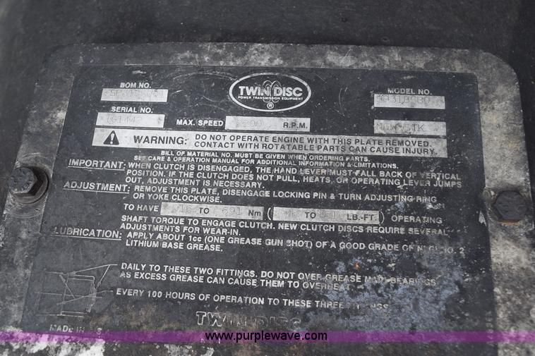 image for item H5136 2001 Caterpillar 3412 12 cylinder power unit