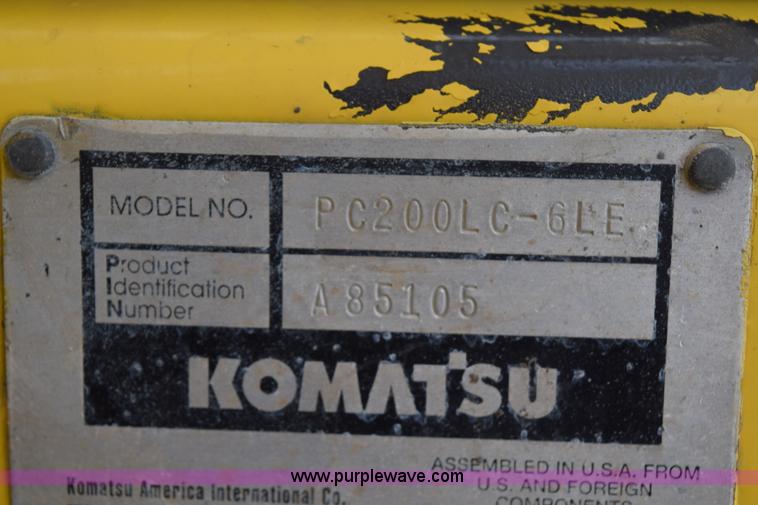 image for item H5137 2000 Komatsu PC200LC-6LE excavator