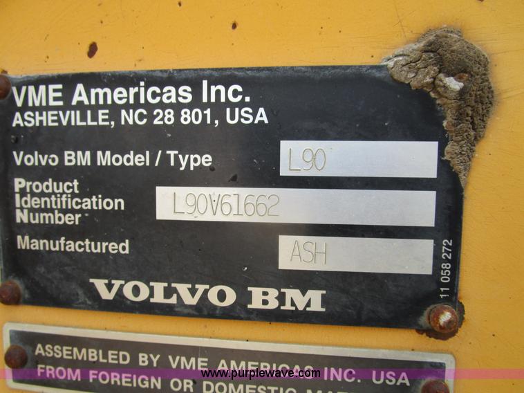 image for item K2095 1994 Volvo L90B wheel loader