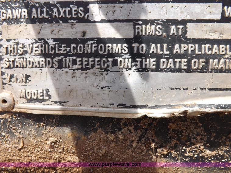 image for item K3935 2001 Talbert equipment trailer