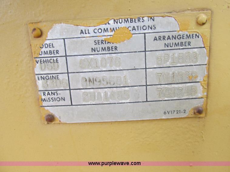 image for item K5052 1980 Caterpillar D6 dozer