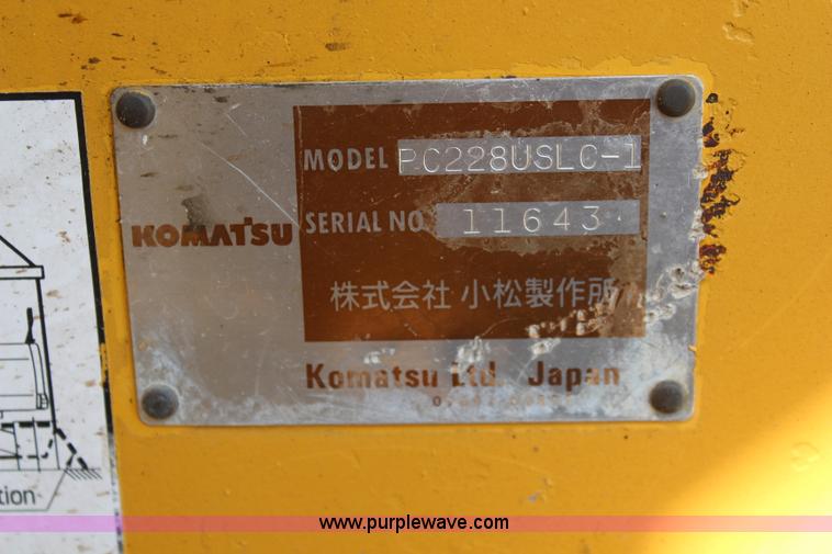 image for item K6874 1999 Komatsu PC228USLC-1 excavator