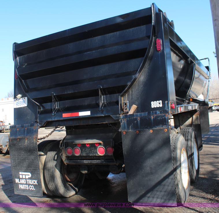 image for item K8766 1997 Midland barrel bed end dump trailer