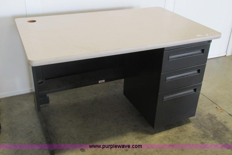 image for item AY9867 Three drawer metal desk