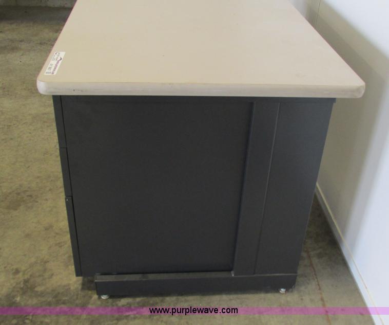 image for item AY9867 Three drawer metal desk