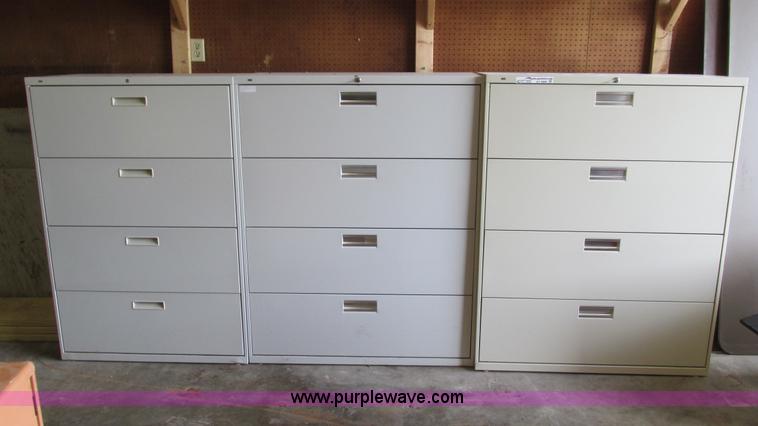 image for item AY9896 (3) four drawer file cabinets