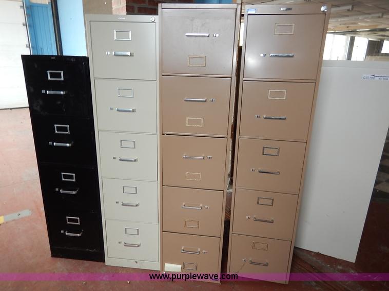 image for item BJ9588 (5) metal filing cabinets