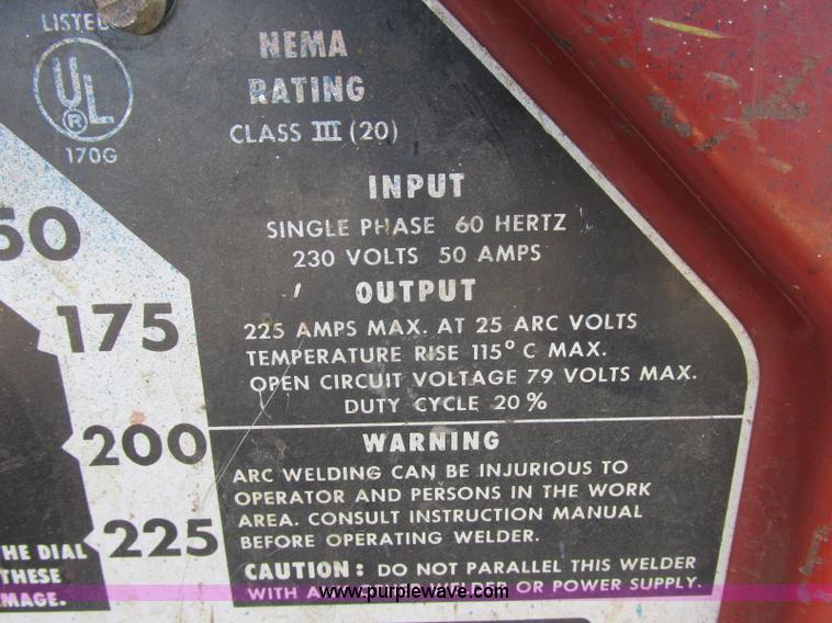 image for item BM9124 Lincoln arc welder