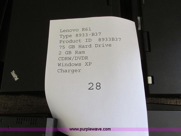 image for item BM9129 (28) Lenovo R61 laptop computers