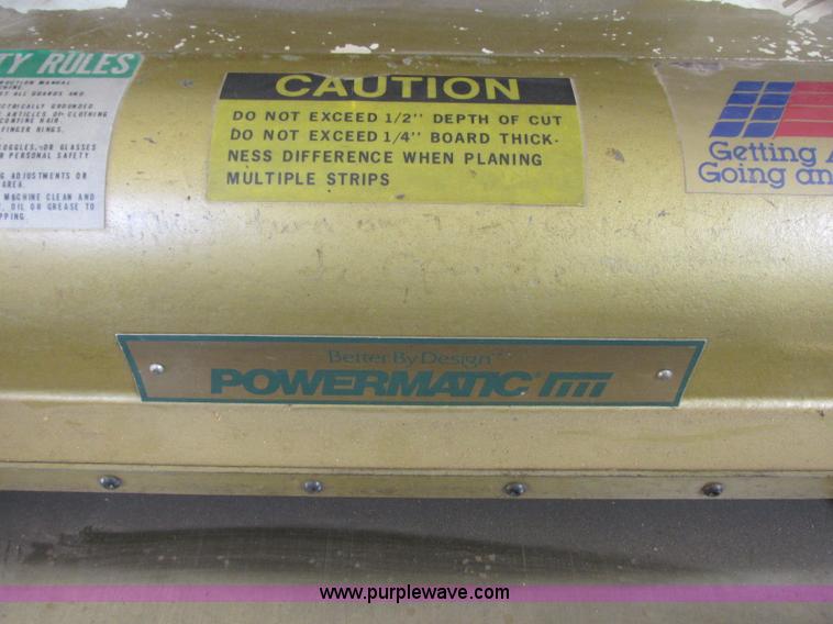 image for item BM9134 Powermatic 180 planer