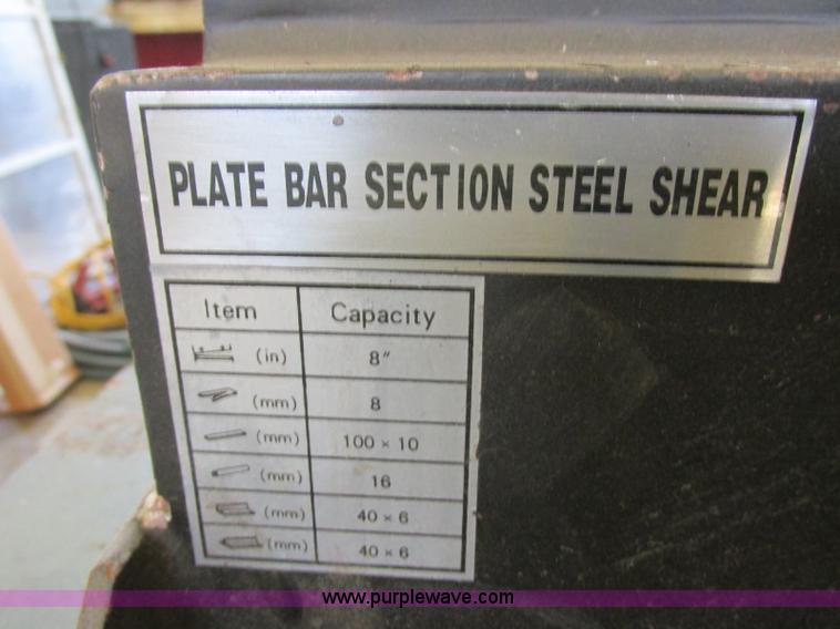 image for item BM9138 TJL plate bar section steel shear