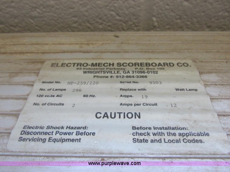 image for item BM9145 Electro-Mech scoreboard