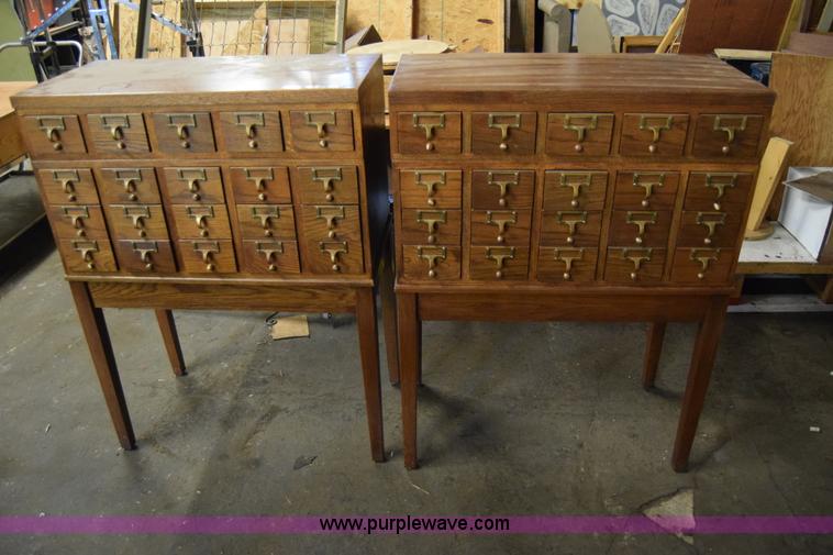 image for item BP9129 (2) note card filing cabinets