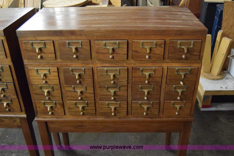 image for item BP9129 (2) note card filing cabinets