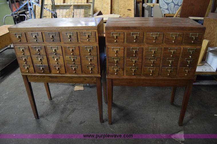 image for item BP9129 (2) note card filing cabinets