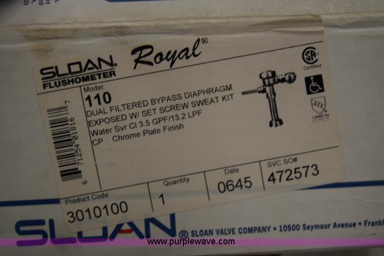 image for item BP9148 Assorted Sloan Flushometer hardware