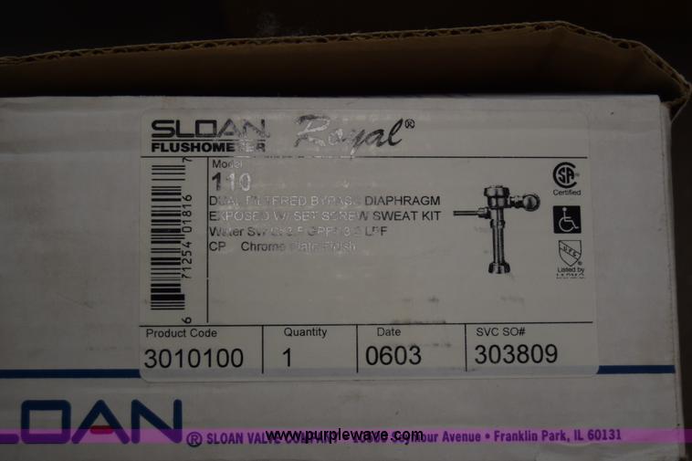 image for item BP9148 Assorted Sloan Flushometer hardware